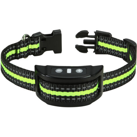 Collare antiabbaio per cani di piccola taglia, collare antiabbaio con striscia riflettente regolabile, efficace e umano, verde