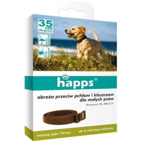 Collare antipulci e zecche Happs da 35 cm per cani di piccola taglia