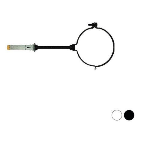 Collare con snodo per tubi fumo smoke  D. 100 BiancoFRIUL