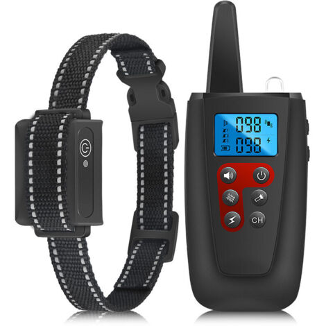 Collare di addestramento per cani in 1 da 1000 metri - Collare antiabbaio con ricevitore remoto, impermeabile IP67 e ricaricabile
