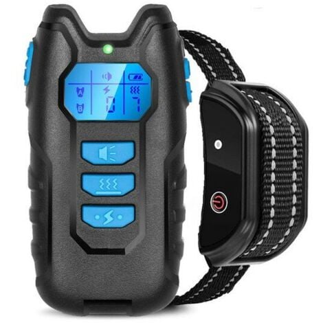 FORTUNEVILLE Collare di addestramento per cani ricaricabile in un unico pezzo Collare elettrico telecomandato con vibrazione Modalità suono scossa elettrica IP67 Impermeabile