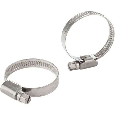Collare di serraggio in acciaio inox 25 a 40mm 2pz