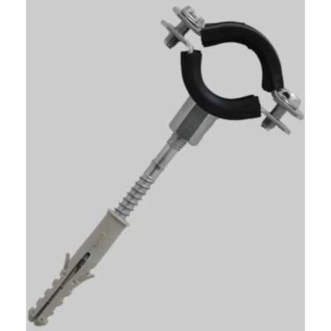 COLLARE FERMA TUBO COMPLETO CON GOMMA - 1"1/2 Ø 44-49 Tassello M8