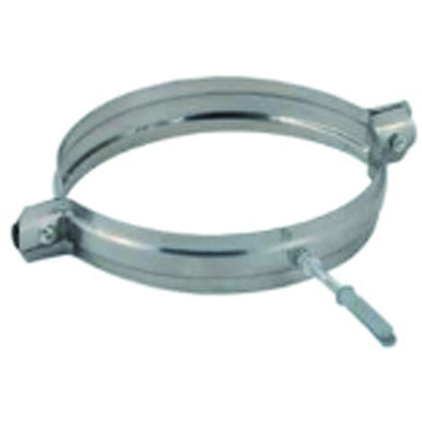COLLARE FERMATUBO LEGGERO IN ACCIAIO INOX PER CANNE FUMARIE Ø250 mm