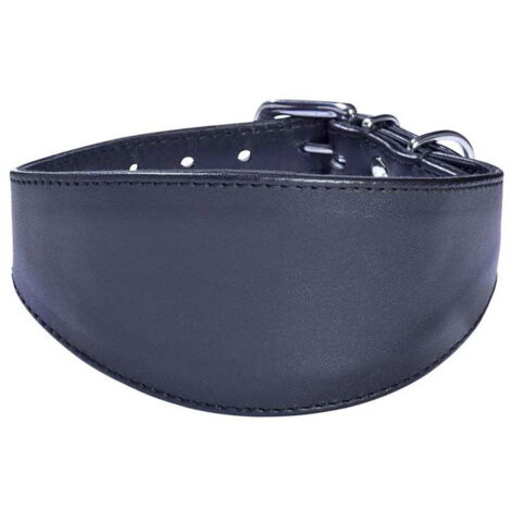 Collare in similpelle nero ideale per cane levriero modello Levriero Nicky: Collare nero 7 x 45 cm