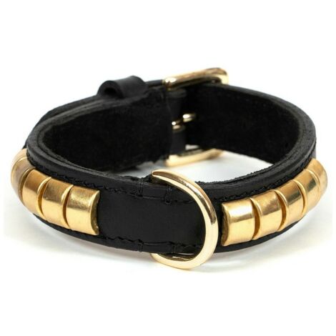Collare per Cani Gloria Duna Nero Dorato (40 x 2 cm)