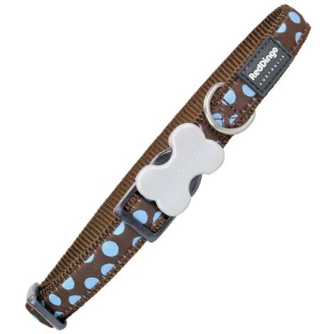 Collare per Cani Red Dingo Azzurro Marrone Pois (1,5 x 24-36 cm)