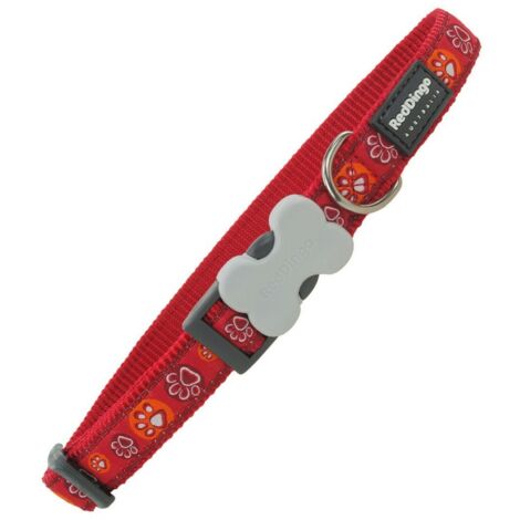 Collare per Cani Red Dingo Impronta di animale (20-32 cm) (1,2 x 20-32 cm)