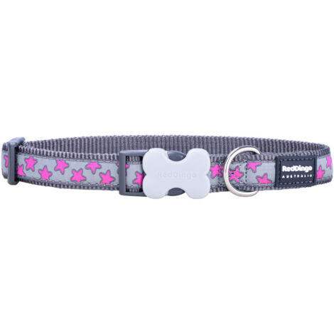 Collare per Cani Red Dingo STYLE HOT PINK ON COOL GREY 41-63 cm