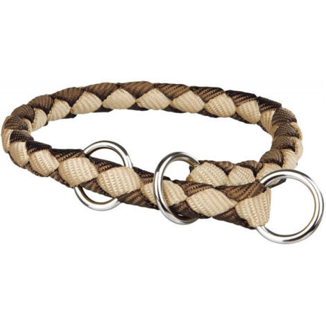 Collare per Cani Trixie Marrone Beige S/M 30-36 cm