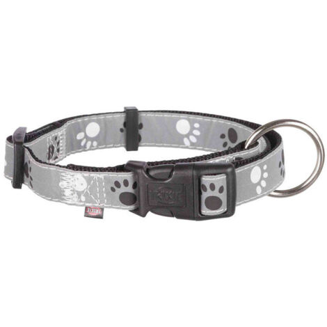 Collare per Cani Trixie Silver Reflect Nero Grigio L/XL 40-65 cm