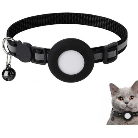 Collare per gatti MINE Réfléchissant Airtag con supporto GPS, fibbia di sicurezza e campanello per gatti, gattini e cuccioli