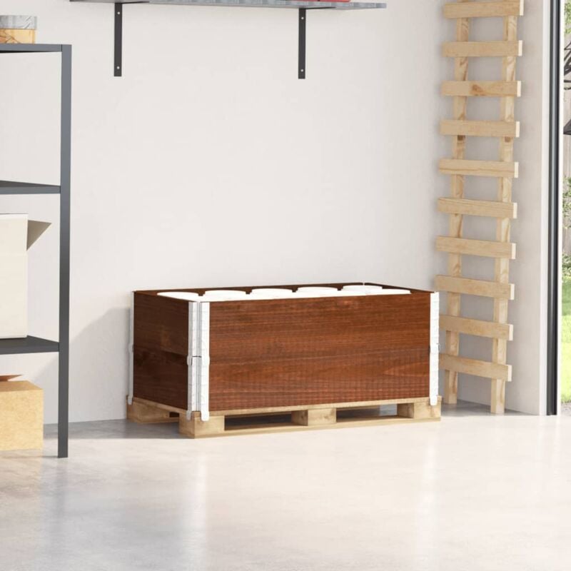 Image of Vidaxl - Paretali per Pallet 2pz Marroni 100x50cm Legno Massello di Pino
