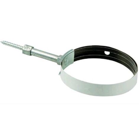 collare per tubi stufa allungabile in acciaio verniciato nero, diametro 8-14 cm