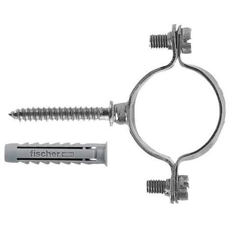 COLLARE PER TUBO FISCHER MM 20 CF.10PZ DOPPIA VITE TASSELLO SX6