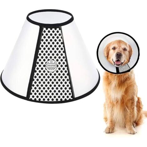 Collare protettivo regolabile Elizabeth Recovery per cani di grossa taglia, per la guarigione delle ferite post-operatorie e il taglio delle unghie (circonferenza del collo 43-49 cm)