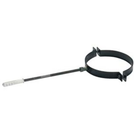 COLLARE REGGITUBO PER STUFE A PELLET IN ACCIAIO VERNICIATO NERO OPACO- - ø mm.120 - 1 pezzi SAVE