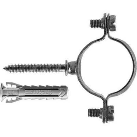 Collare tubo czv fischer acciaio zinc mm 20 vite+tassello sx6 plus cf=pz 10