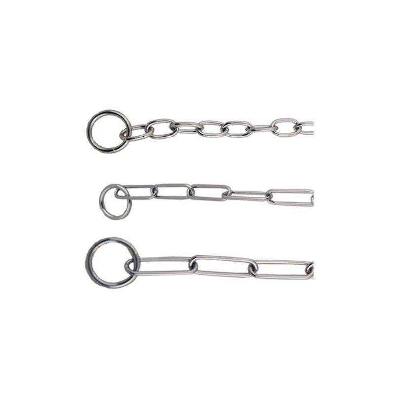 

Collares de Cadena en Acero Cromado 3mm. x 45cm. ESLABóN MEDIO