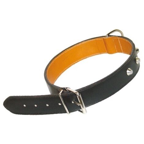 COLLARI CUOIO NATURAL.BORCHIATO MM.40X75