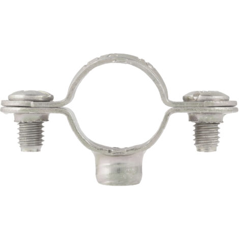 Collari di tubatura semplici standard in acciaio zincato base M7 X 150 CS Ø20 - Confezione da 100