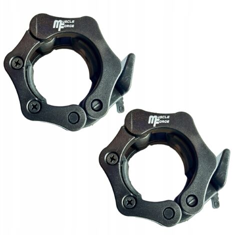 Collari per bilanciere Spin Lock da 50 mm neri (morsetti per bilanciere da 50 mm)