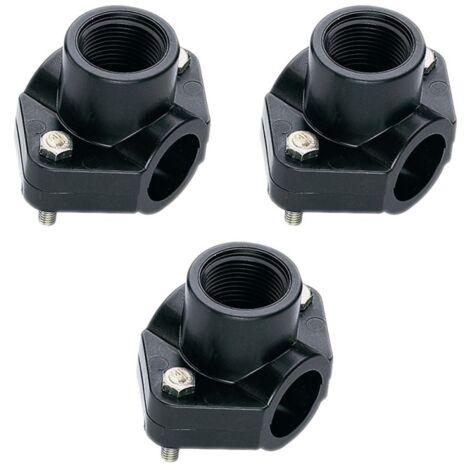 Collarín de riego 40mm Salida 3/4" (Pack x 3)  Collarín de riego utilizado para colocación de elementos de riego en tuberías de 40mm. Salida rosca hembra 3/4". Pack de 3 unidades.  Oferta exclusiva