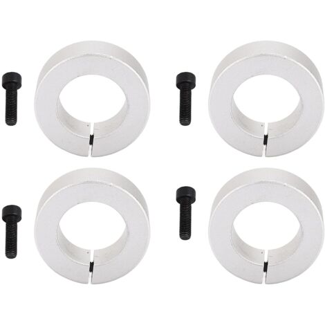 collarines de aluminio divididos para árboles de 25 mm (1 pulgada) con bloqueo para puertas de garaje de tractores de césped.