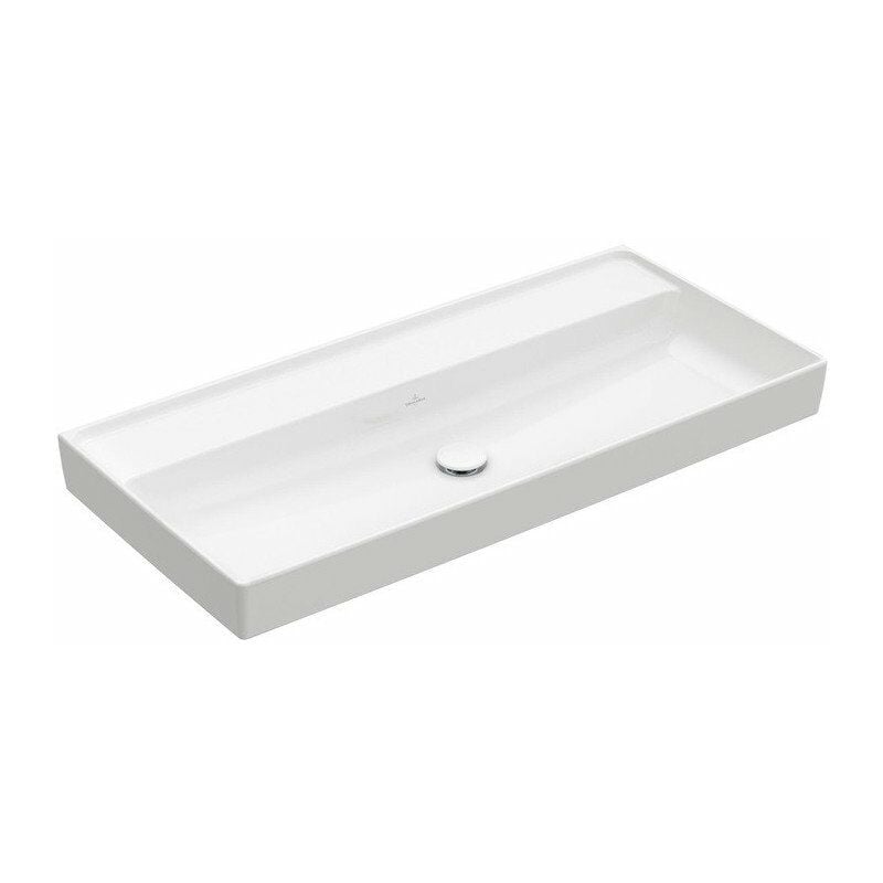 

Villeroy&boch - Collaro, Encimeras de lavabo, 1000 x 470 mm, Rectangular, Diseño registrado, para grifo de pared, sin orificio para grifería, sin
