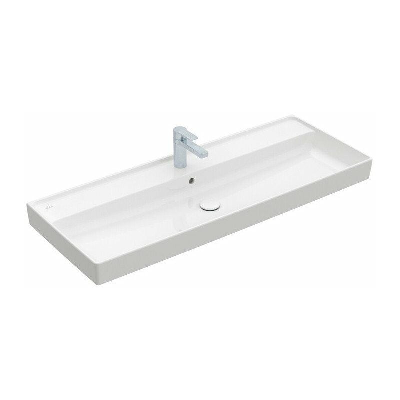 

Collaro, Encimeras de lavabo, 1200 x 470 mm, Rectangular, Diseño registrado, para grifería de 3 orificios, orificio central para grifería perforado,