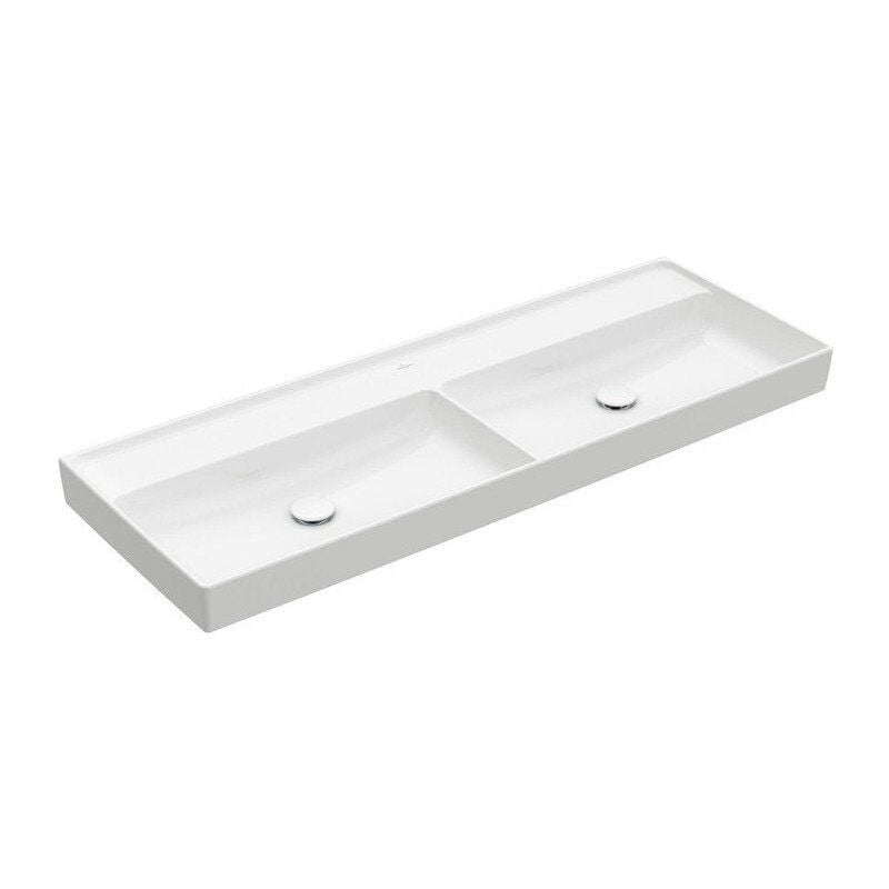 

Villeroy&boch - Collaro, Planos dobles, 1300 x 470 mm, Rectangular, Diseño registrado, para grifería mural, sin orificio para grifería, sin