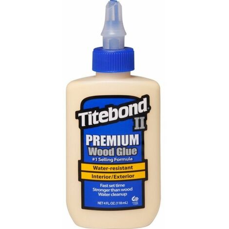 Colle à bois monocomposant 118 ml – Résistance à l'eau norme ANSI type II – Forte adhérence initiale pour menuiserie extérieure – Titebond