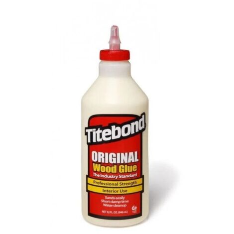 Colle à bois Titebond Original 946 ml – Prise rapide pour bois dur et tendre – Soluble à l'eau, nettoyage facile – Non toxique