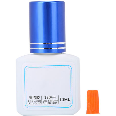 Colle à Cils 10ml Transparente, Séchage Rapide et Tenue Longue pour Extensions
