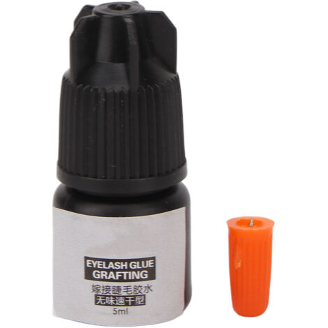 Colle à extensions de cils 5ml, Noir Sans Odeur, Durée de Séchage 2s, Extra Forte, Semi-Permanente