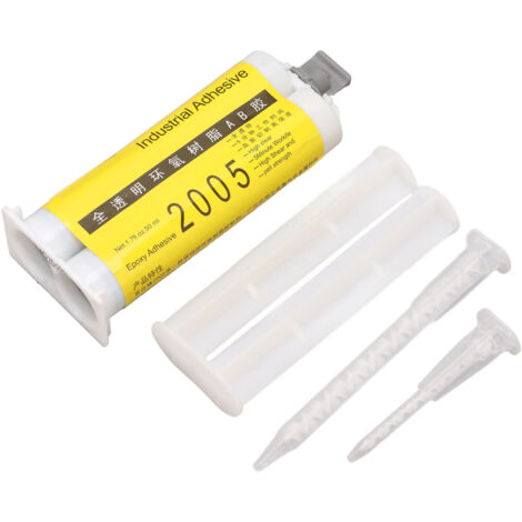 Colle AB à Séchage Rapide, Haute viscosité Entièrement Transparente, Adhésif Fort 5 Minutes, Résine époxy 50 Ml, Pâte Stabilisée à Deux Composants, Capacités de Calfeutrage et de