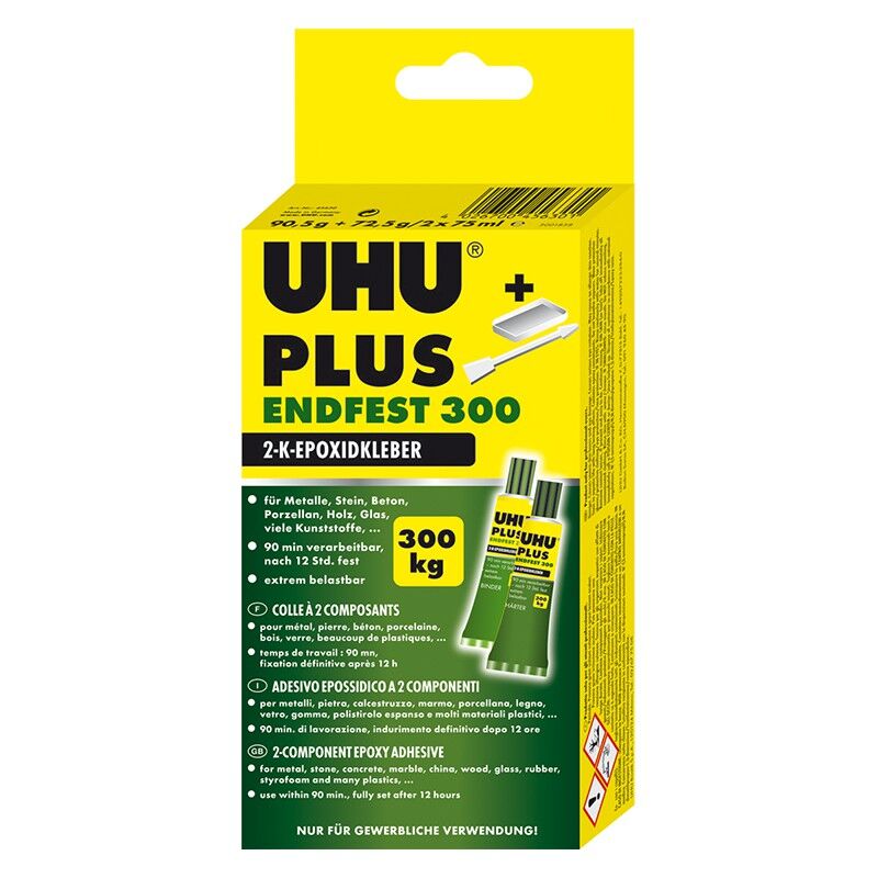 UHU - plus Colle bi-composant 2K-Seringue 24ml/25g (Par 6)