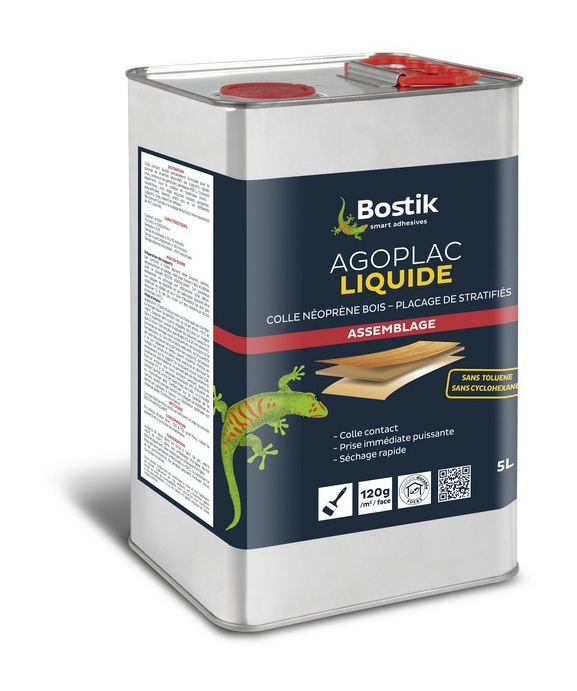 Bostik - Colle néoprène liquide agoplac 5L 30604660 - Noir