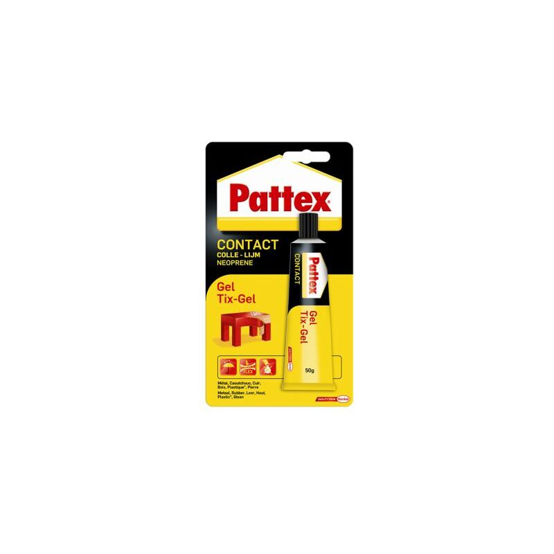 Pattex Colle contact type néoprène - Formule Gel tous matériaux - tube 50 gr