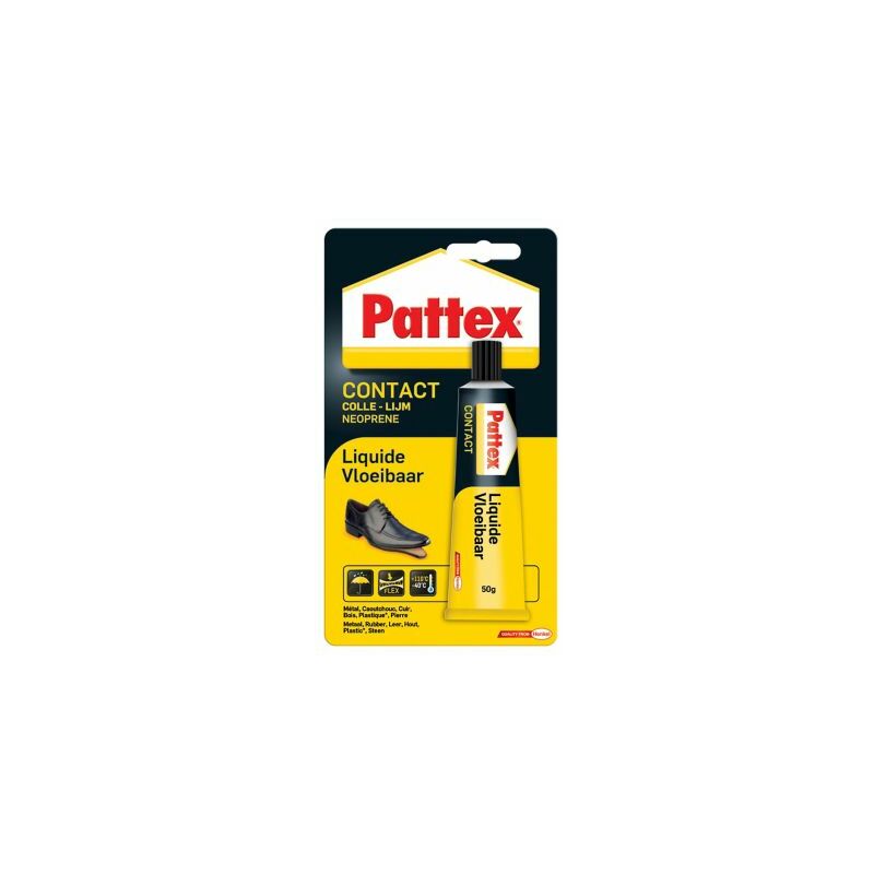 Pattex - Colle contact type néoprène - Formule Liquide tous matériaux - tube 50 gr