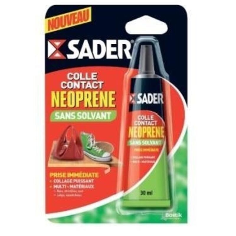 Colle Contact Sans Solvant Type N&eacute;opr&egrave;ne Sader - Le Tube De 30ml