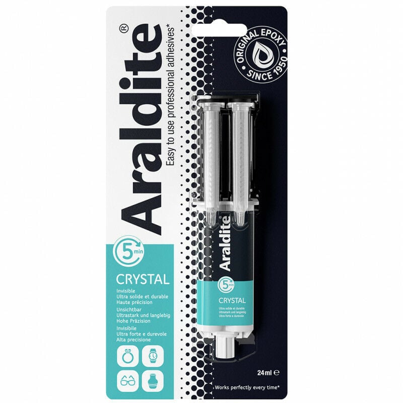 Araldite ® - Colle Crystal 24ml en seringue araldite - Quantité: 3 seringues de 24 ml