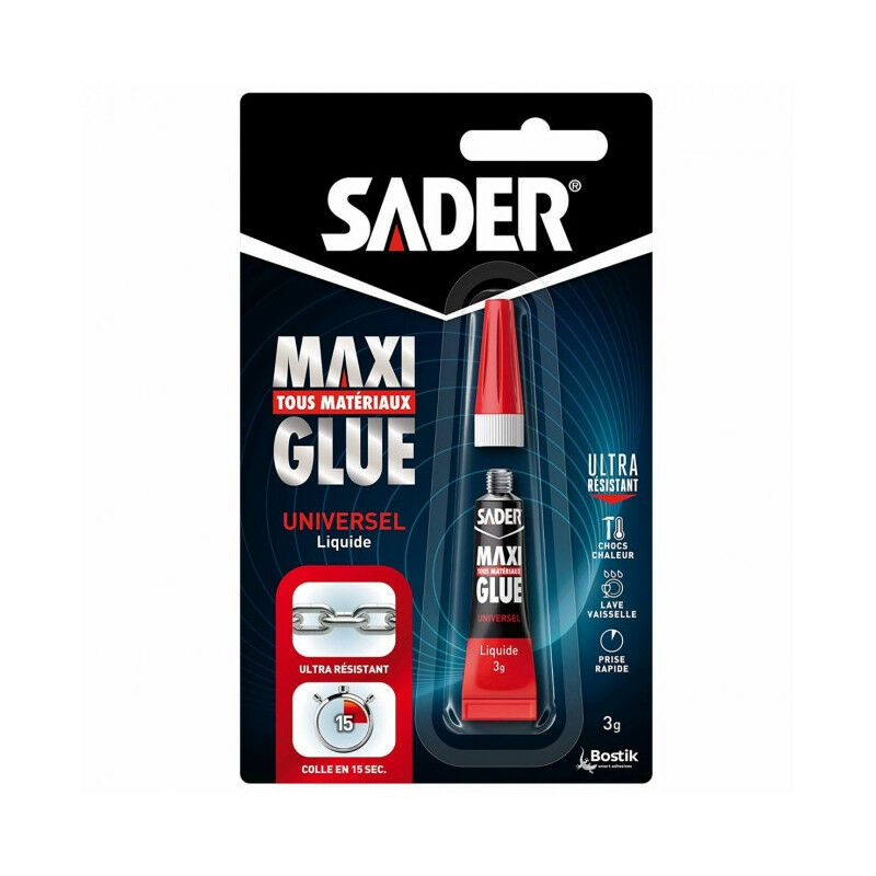 Sader - Colle cyano Maxiglue universel liquide 3g
