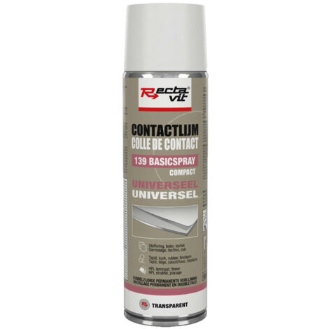 Colle de contact basicspray 139 compact - Contenance : 500 mL - Couleur : Transparent - RECTAVIT