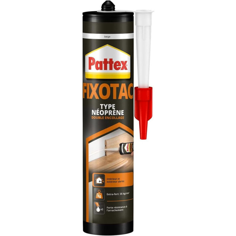 Pattex - Colle de fixation neoprene gel fixotac - 390 g