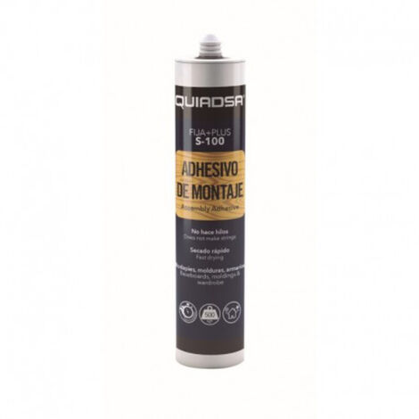 Colle de montage pour bois à base de solvant Fixed + Plus S-100 Quiadsa Fixe + Plus S-100 Cr. 300 ml.