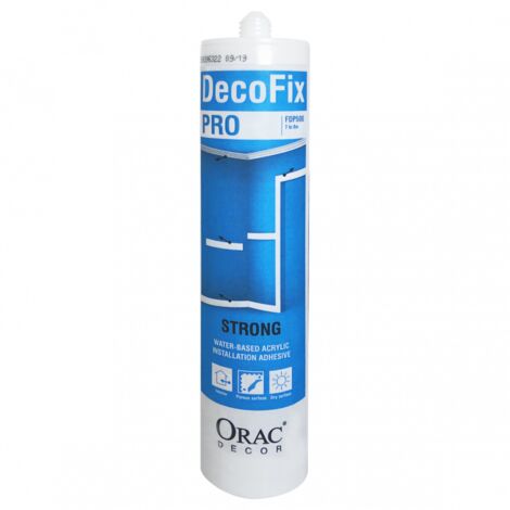 DecoFix Pro Acryl Colle d'installation Orac Decor FDP500 Cartouche de 310 ml pour moulure corniche cimaise et panneau