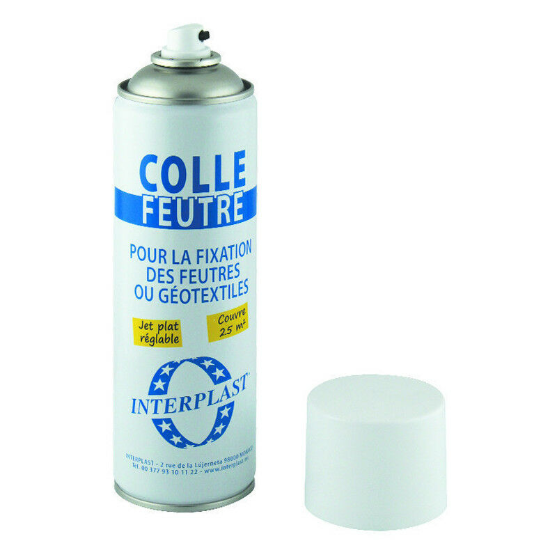 Colle en bombe aérosol pour feutre ou géotextile de liner piscine 500ML.