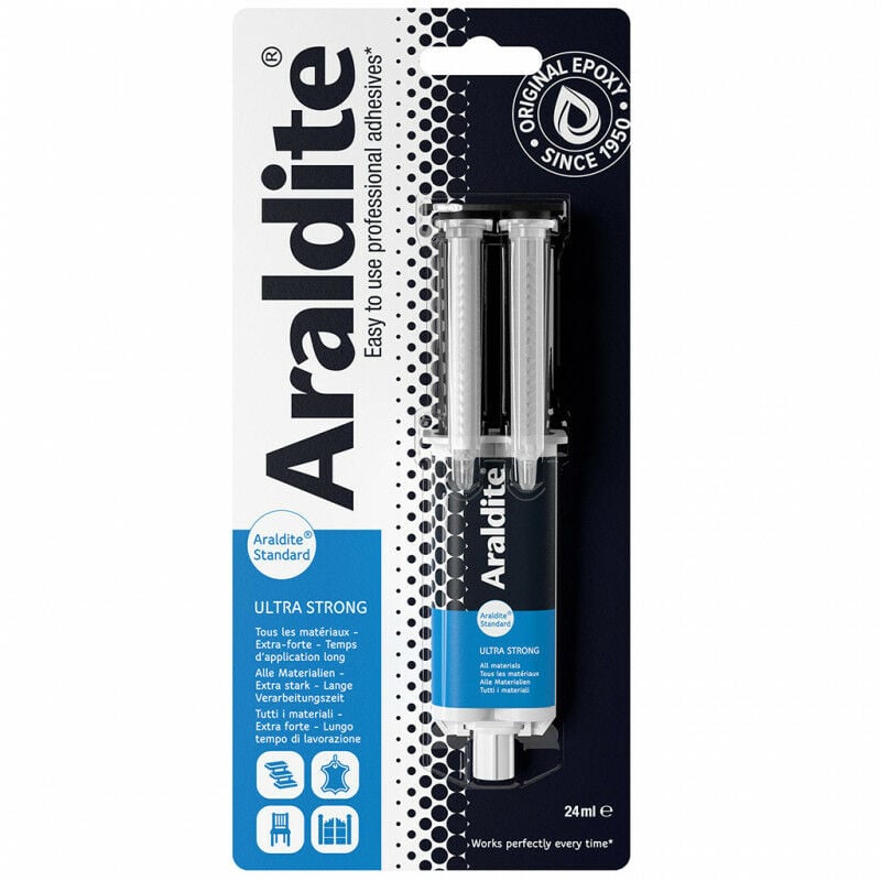 Araldite ® - Colle 'standard' 24ml en seringue araldite - Quantité: 3 seringues de 24 ml