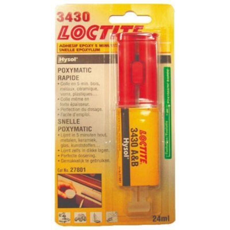 Ea 3430 adhésif époxy 5 minutes transparent 24 ml - Loctite